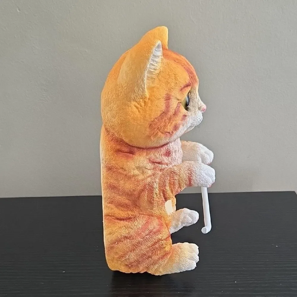 Orange Tabby Cat Toilet Paper Holder